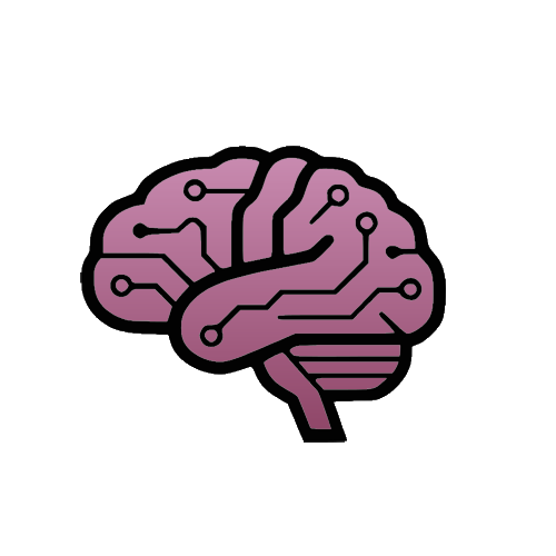 An illustrative logo depicting a brain with circuitry in a pink tone.